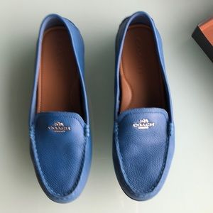 Coach blue driving shoes